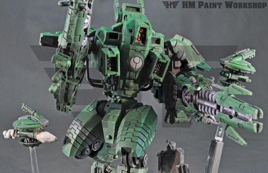 Warhammer 40k Tau  XV107 R'Varna Battlesuit by hmpaintworkshop