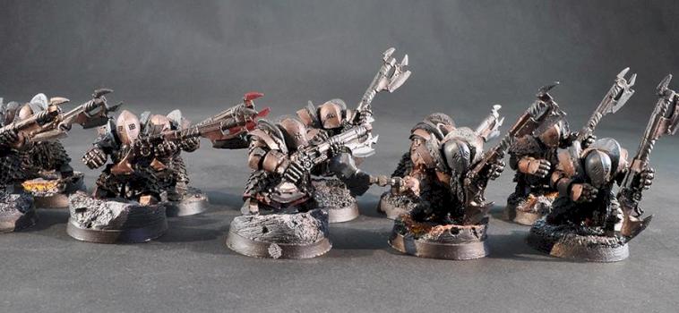 Age of Sigmar- Azgorh – Chaos Dwarf Infernal Guard Fireglaives by hmpaintworkshop
