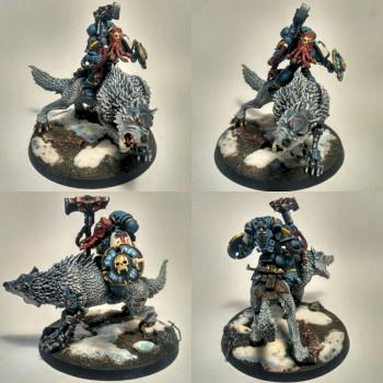Space Wolves Thunderwolf Cavalry by Scotlandec