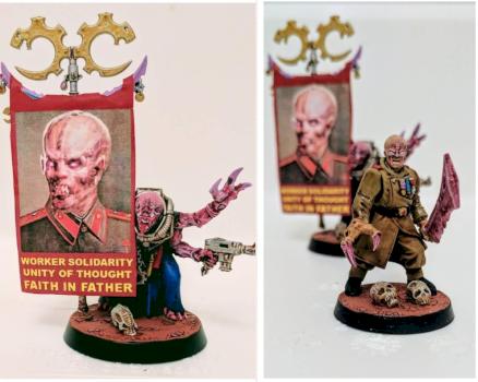 Genestealer Cult Acolyte Iconward and Primeus by Zelcon01