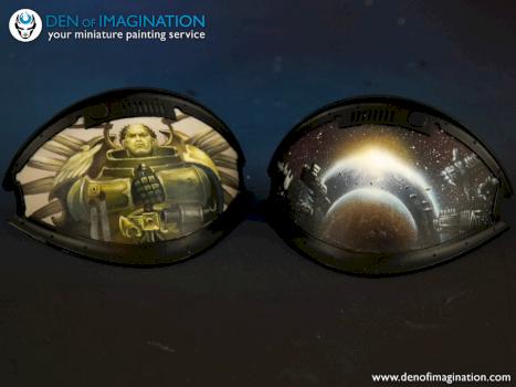 Imperial Knight Shoulder pads with Freehands by DEN of IMAGINATION