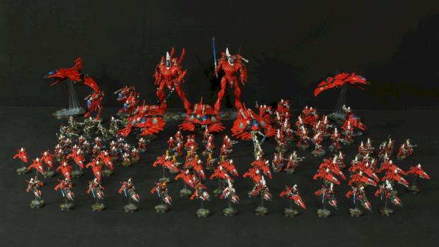 Propainted Eldar Army by dave663