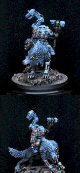 Space Wolves Iron Priest on Thunderwolf by GobBoss