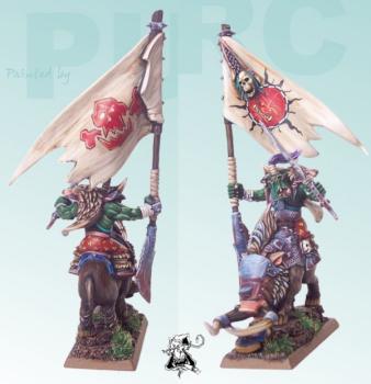 Orc Big Boss Battle Standard Bearer on Boar by GobBoss