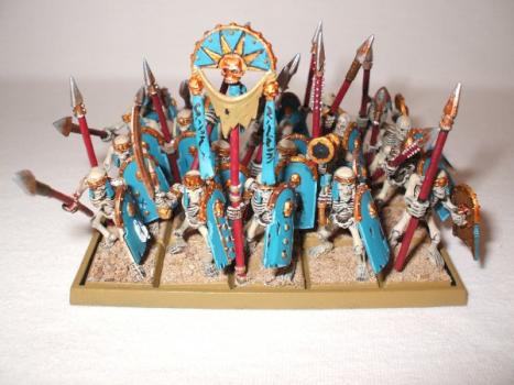 Warhammer Fantasy Tomb Kings Skeletal Spearmen by TheAvian