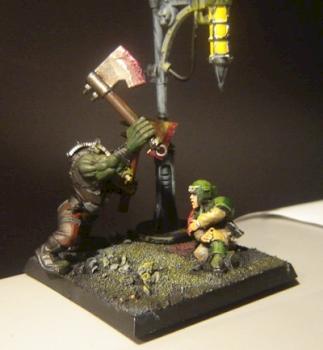 Ork Vs Guard WIP by Eranduer