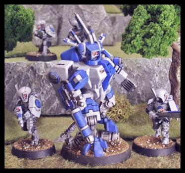 Tau XV8 crisis battlesuit commander by KaJice