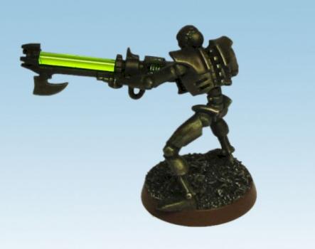 Necron warior (weathered steel) by Brother Captain