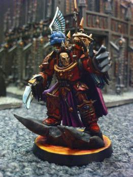 Worldeaters Terminator lord with lightning claws by Sparhawk