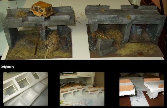 Scratched-built post-holocaust freeway using styrofoam (28mm) by Byteknight