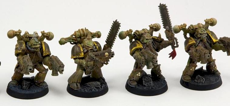 Plague Marine Squad by atomsmasher