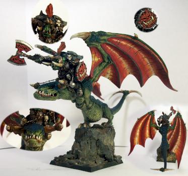 Orc Warboss on Wyvern by Grigory