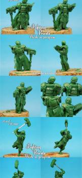 Fighting Priests work in progress by Scibor