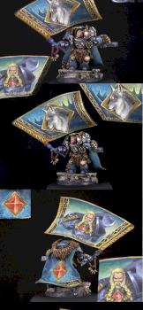 WARHAMMER40K Space Wolf Lord with Standard by rene