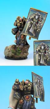 28mm / 30mm Science Fiction Templar Knight with Standard by rene