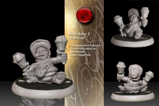 Killer Baby with Grenads by Sculpy