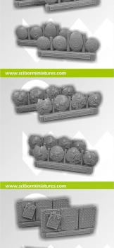 Dwarwes and Chaos shields - conversions parts by Scibor