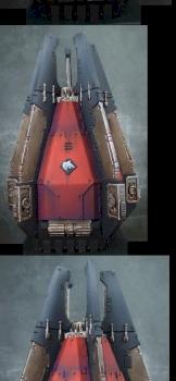 Red Space Wolves Drop Pod by andee