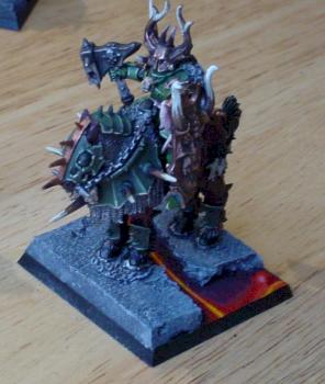 Warriors of Chaos Lord on deamonic mount by jmagsts