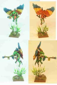 Skink-shaman with Feather-cape by Klaufi