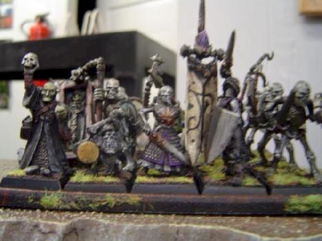 Skeleton Unit with Necromancer by Duckteasah