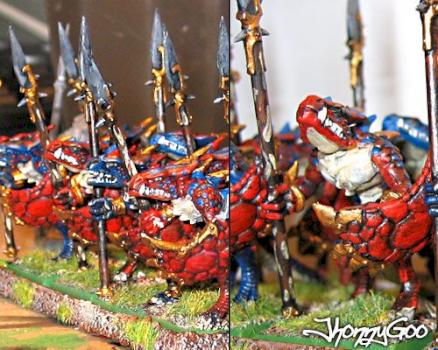 Two ranks of my first Saurus Minis by JhonnyGoo