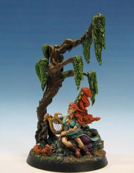 wood elf lyre player by Sylvain Quirion