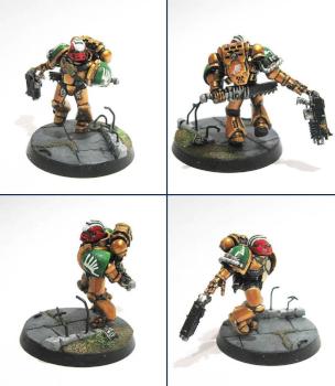 Marine sergeant dynamically posed in mk4 armour by Rich