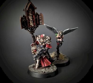 Sister of battle simulacrum imperialis and incensor cherub by warp_machinarium