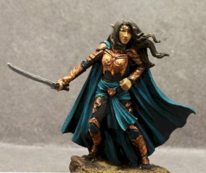 Dark Sword Female Elf Warrior by superbug983