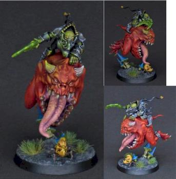 Gloomspite Gitz Loonboss on Giant Squig by SteelBearStudio