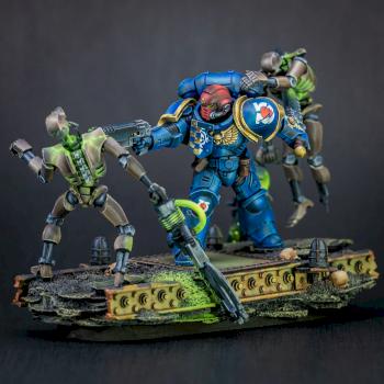Indomitus Space Marine Sergeant vs Necrons by Horlunov