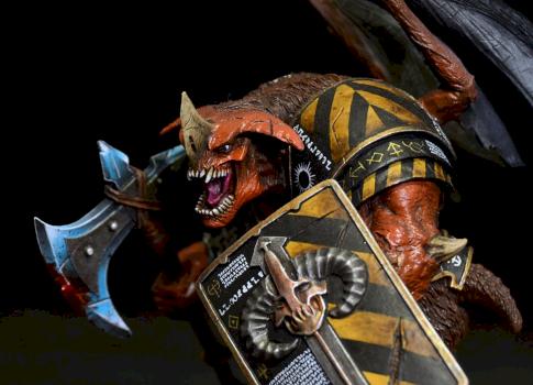Iron Warrior Deamon Prince. Model by Mierce Miniatures. by J.Newman