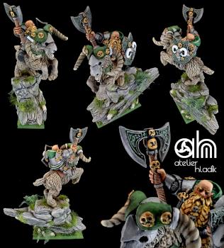Dwarf lord on mountain ram AH by atelier hladik
