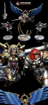 Saint Celestine and Germinae Superia (Sisters of Battle) by White Weasel Studio