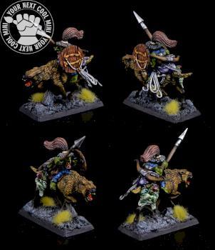 Warhammer FB/AoS, Orks, Goblin Warboss on Wolf by cool-minis.com