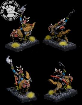 Warhammer FB/AoS, Orks, Goblin Warboss on Wolf by cool-minis.com