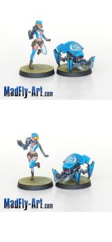 Tech Bee & Crabbot by MadFlyArtStudio