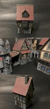 Medium Medieval house | Warhammer Mini Monsters by Milosz Wojtasik