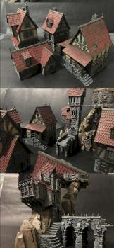 Medieval Village Pack | Warhammer Mini Monsters by Milosz Wojtasik