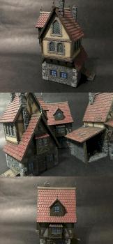 Large Medieval house | Warhammer Mini Monsters by Milosz Wojtasik