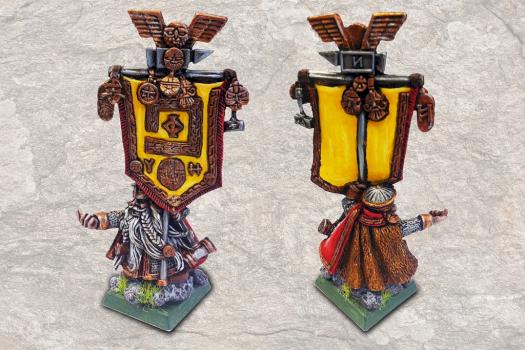 Dwarf Thane with Army Battle Standard by Sansonaye