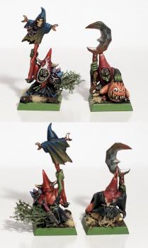 Night Goblin Big Boss and Shaman by Comitiva Carmina
