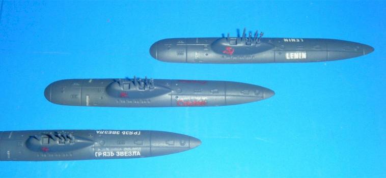 Russian alpha sub fleet Arii 1/700 by vaindioux