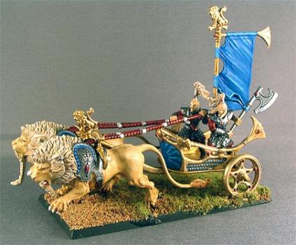 White Lion Chariot by Miniature Art Studio