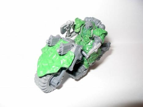 Warhammer 40000 Wolf Lord on bike by koix