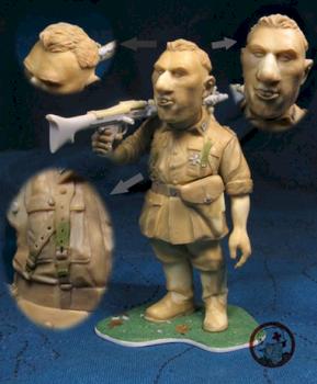 Big head Germany Soldier with Machinegun by caomao777