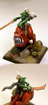 Goblin Big Boss on Gaint Cave Squig by COG