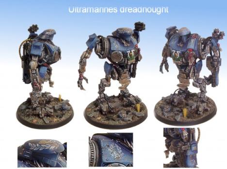 ultramarines chief dreadnought by miniatureheaven