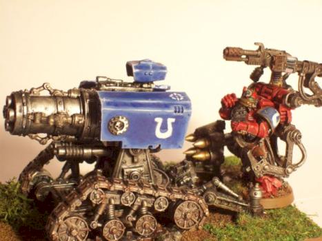 Techmarine & Thunderfire Cannon by Father Ted
